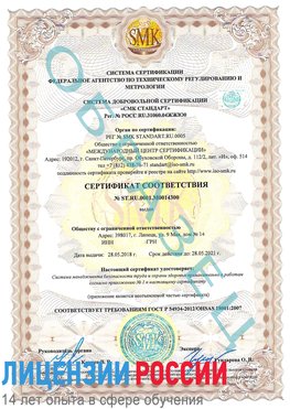 Образец сертификата соответствия Удомля Сертификат OHSAS 18001